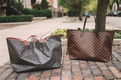 goyard tote vs neverfull